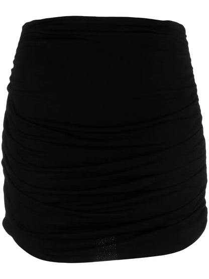 Ruched High-Waisted Mini Skirt