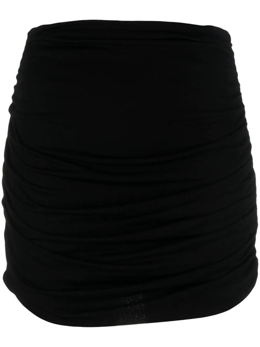Ruched High-Waisted Mini Skirt