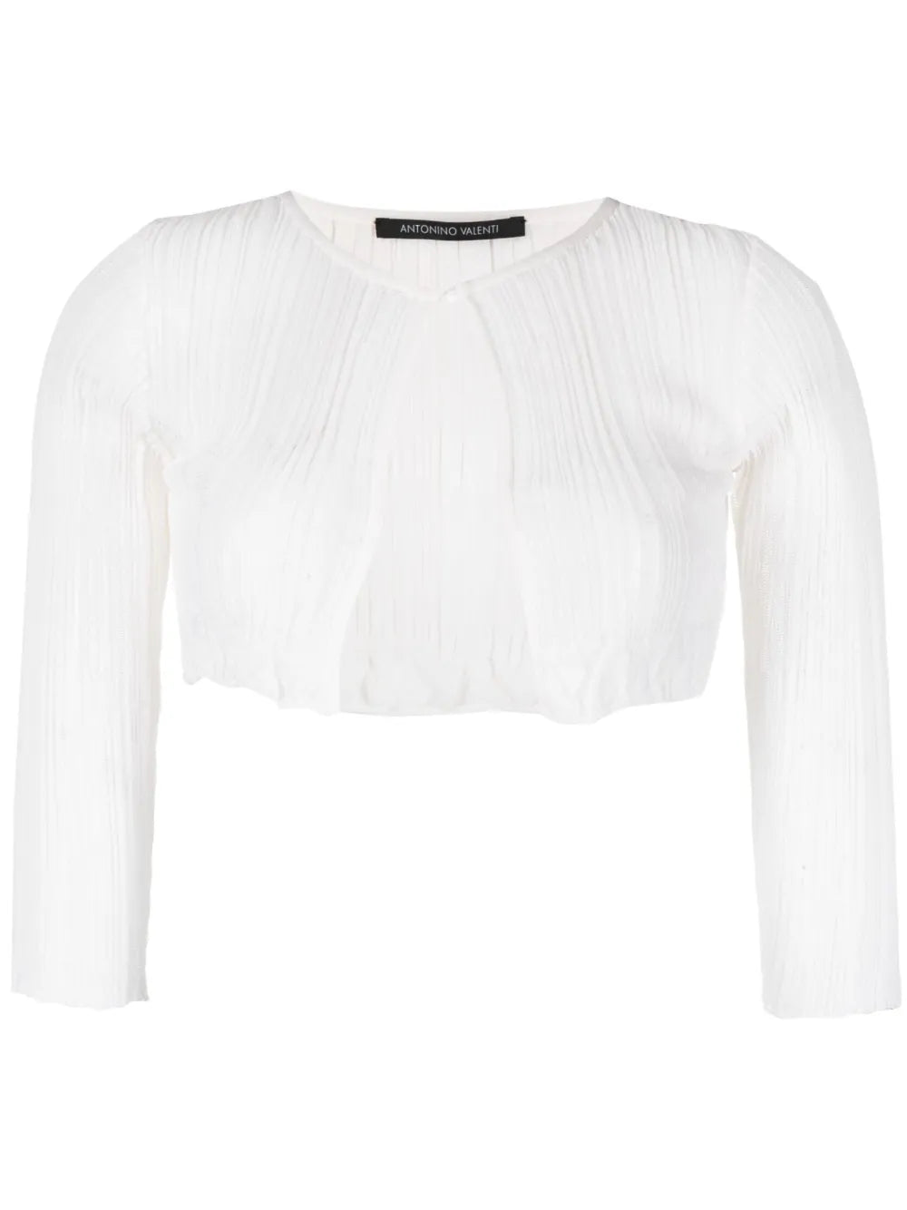 Knitted Silk Cropped Cardigan
