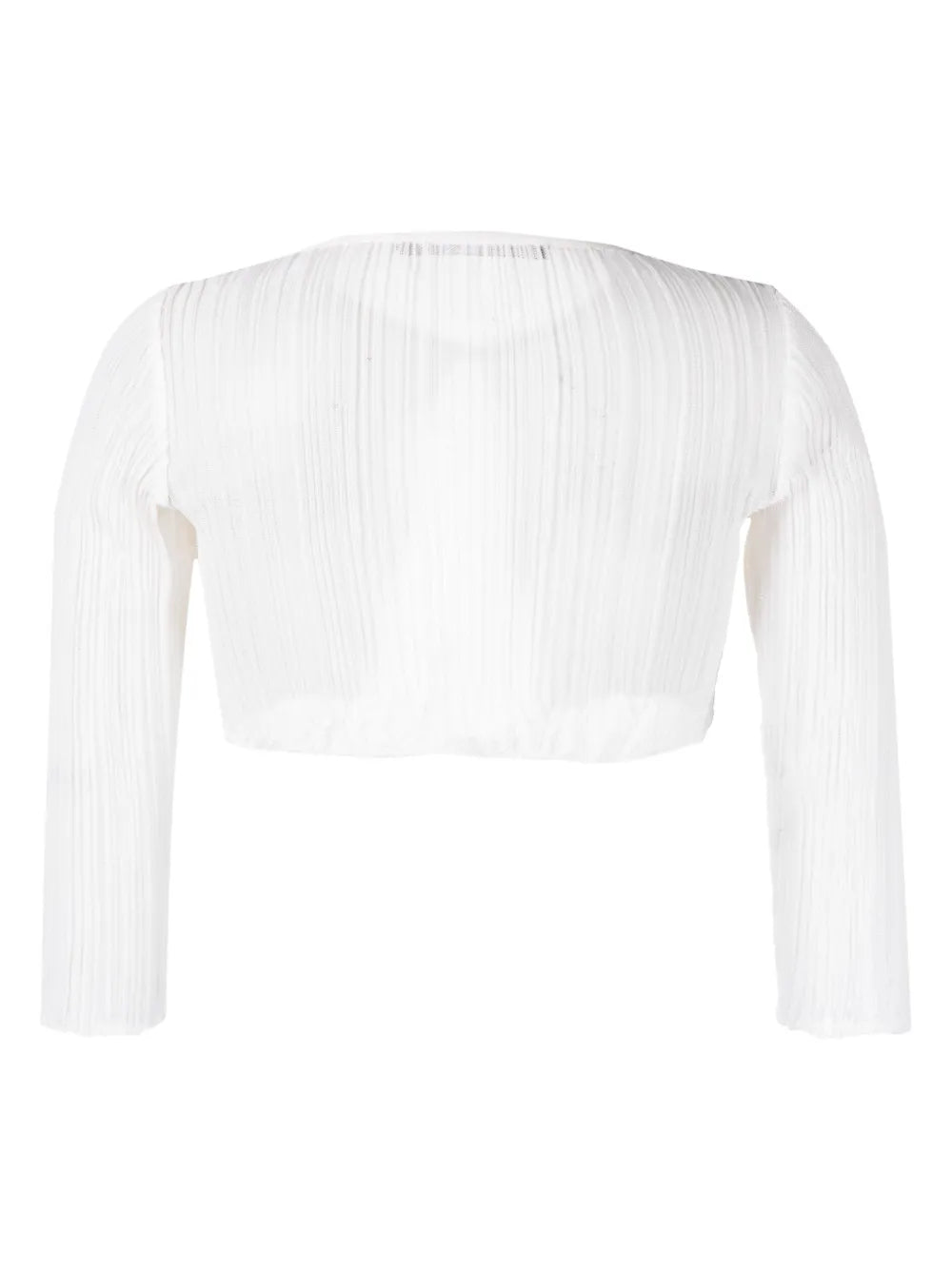 Knitted Silk Cropped Cardigan