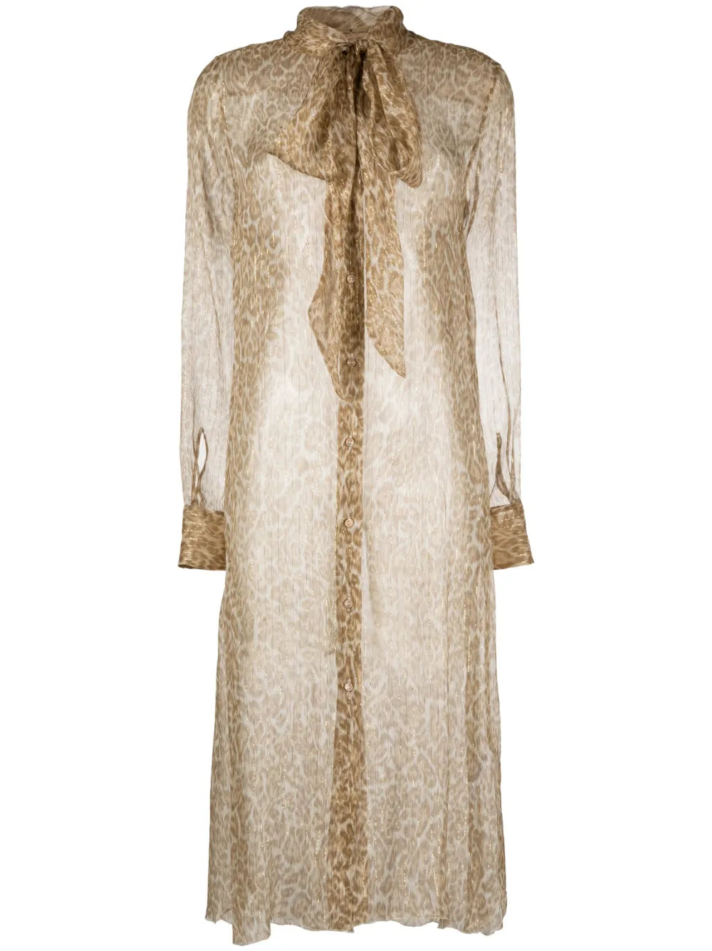 Sheer Silk Midi Dress
