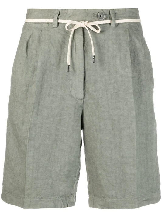 Tie-Waist Linen Shorts