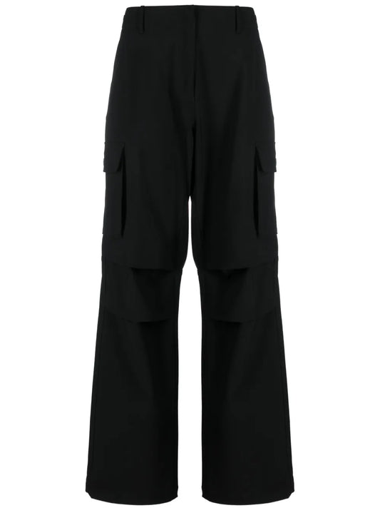 Wide-Leg Cargo Trousers