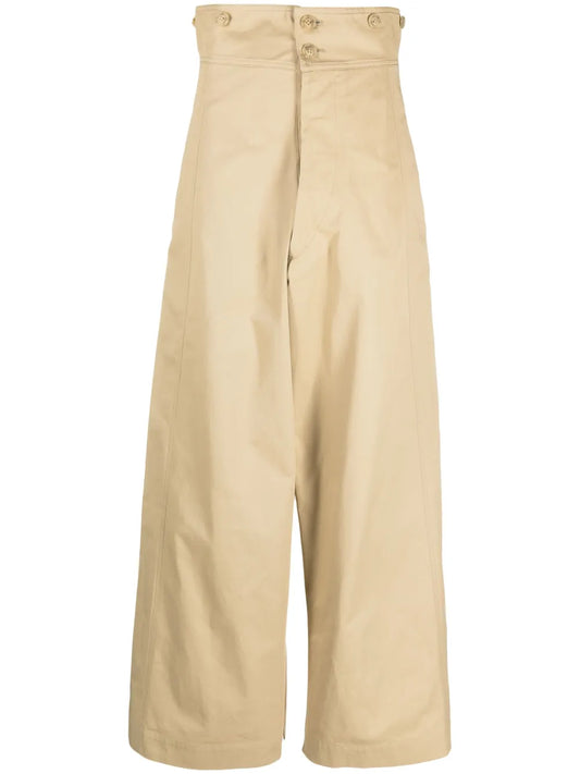 High-Waisted Wide-Leg Trousers