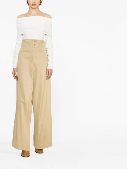 High-Waisted Wide-Leg Trousers