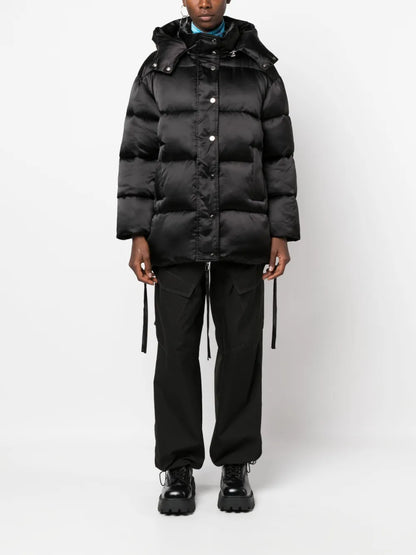 Detachable-Hood Puffer Jacket