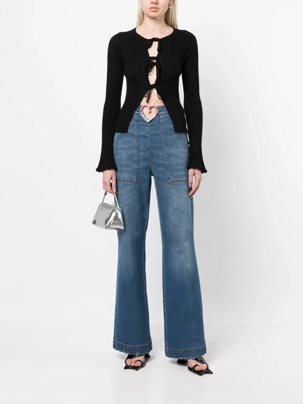 Tied-Up Cotton Cardigan