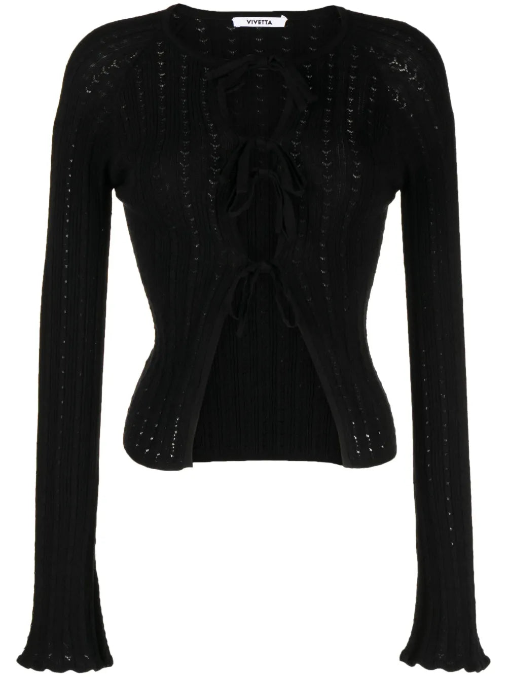 Tied-Up Cotton Cardigan