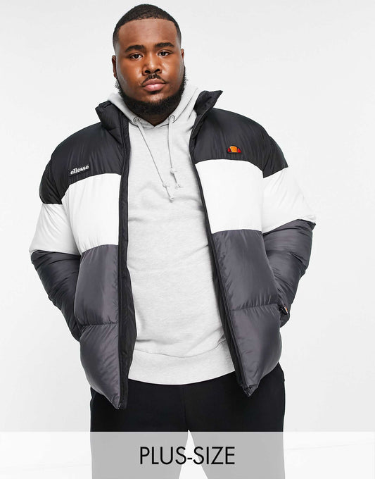 Plus Colour Block Puffer Jacket