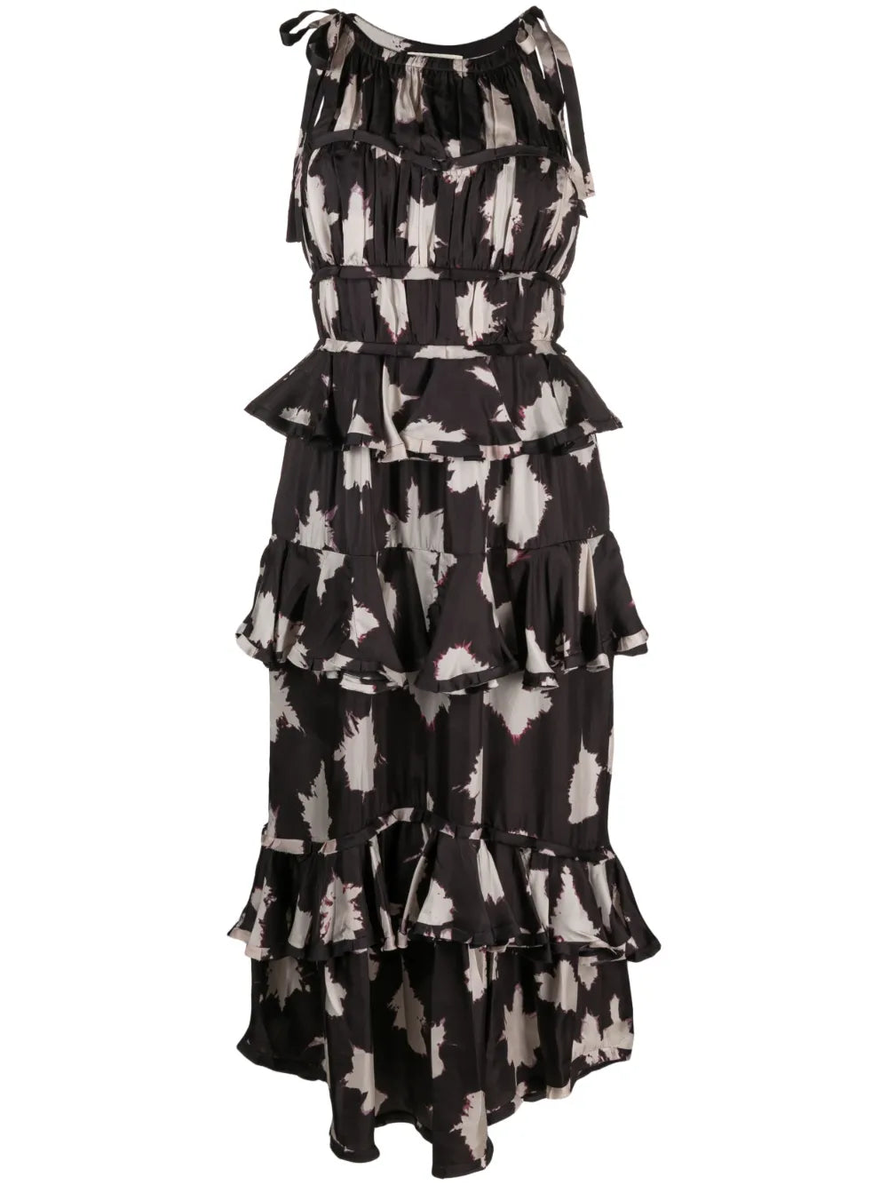 Serafina Floral Silk Gown