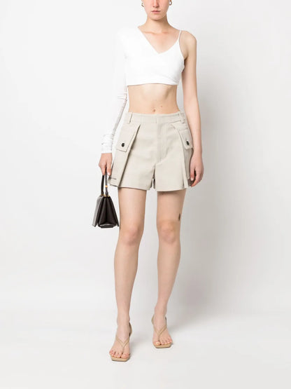 Pocket-Detail Tailored Shorts