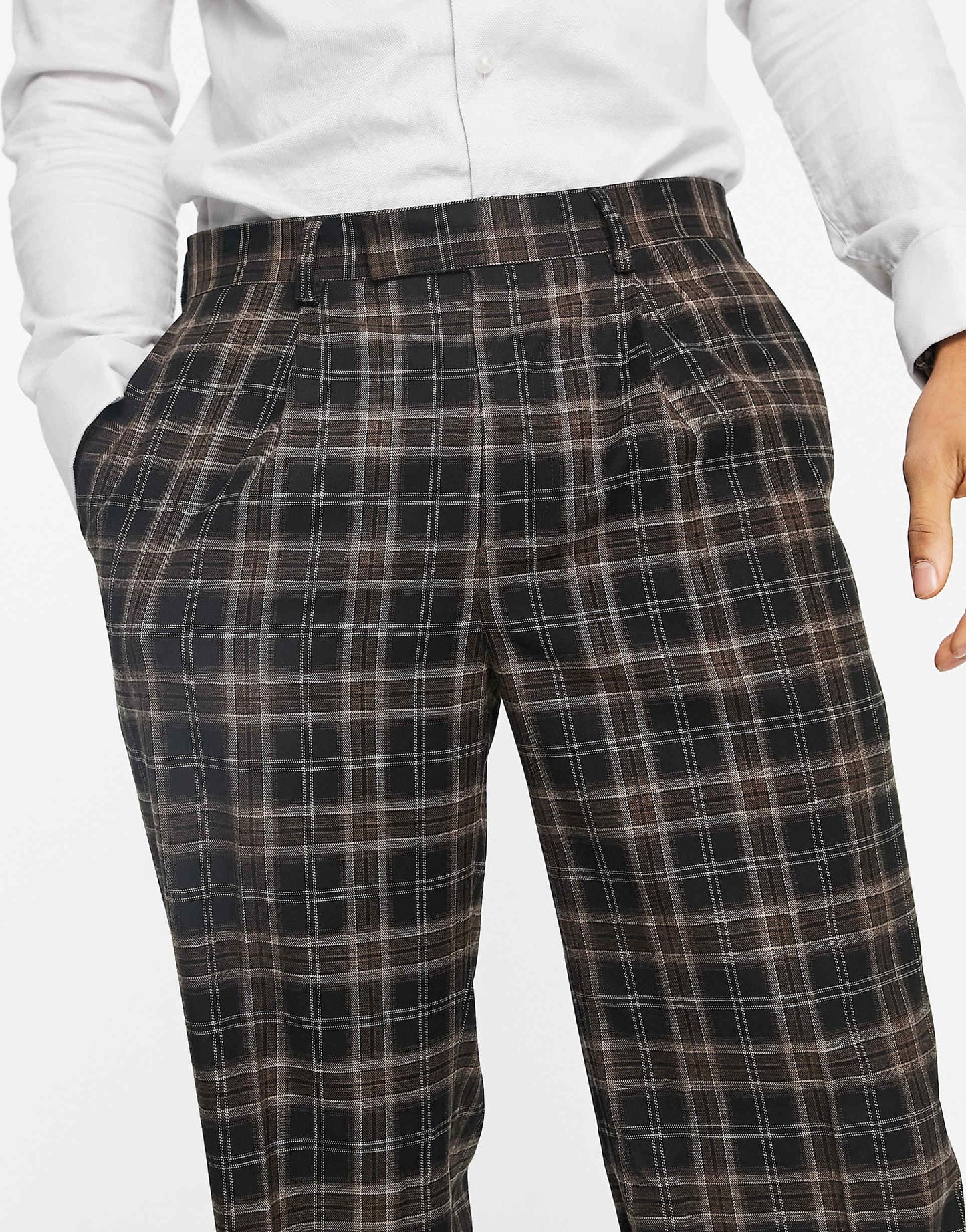 Check Wide Leg Trousers