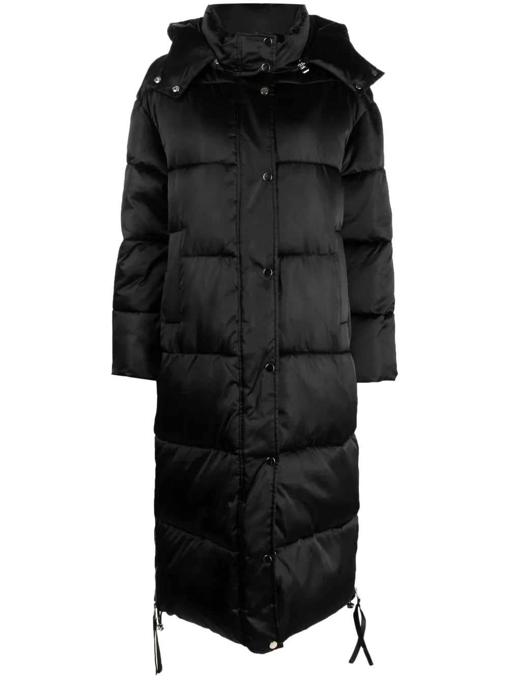 Detachable-Hood Long Padded Coat
