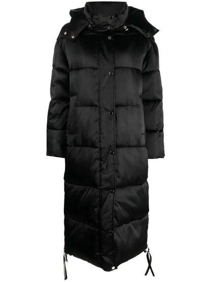 Detachable-Hood Long Padded Coat