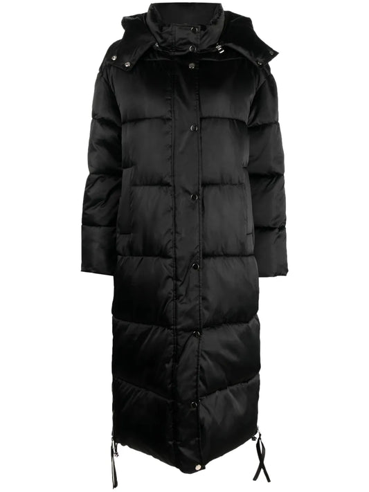 Detachable-Hood Long Padded Coat