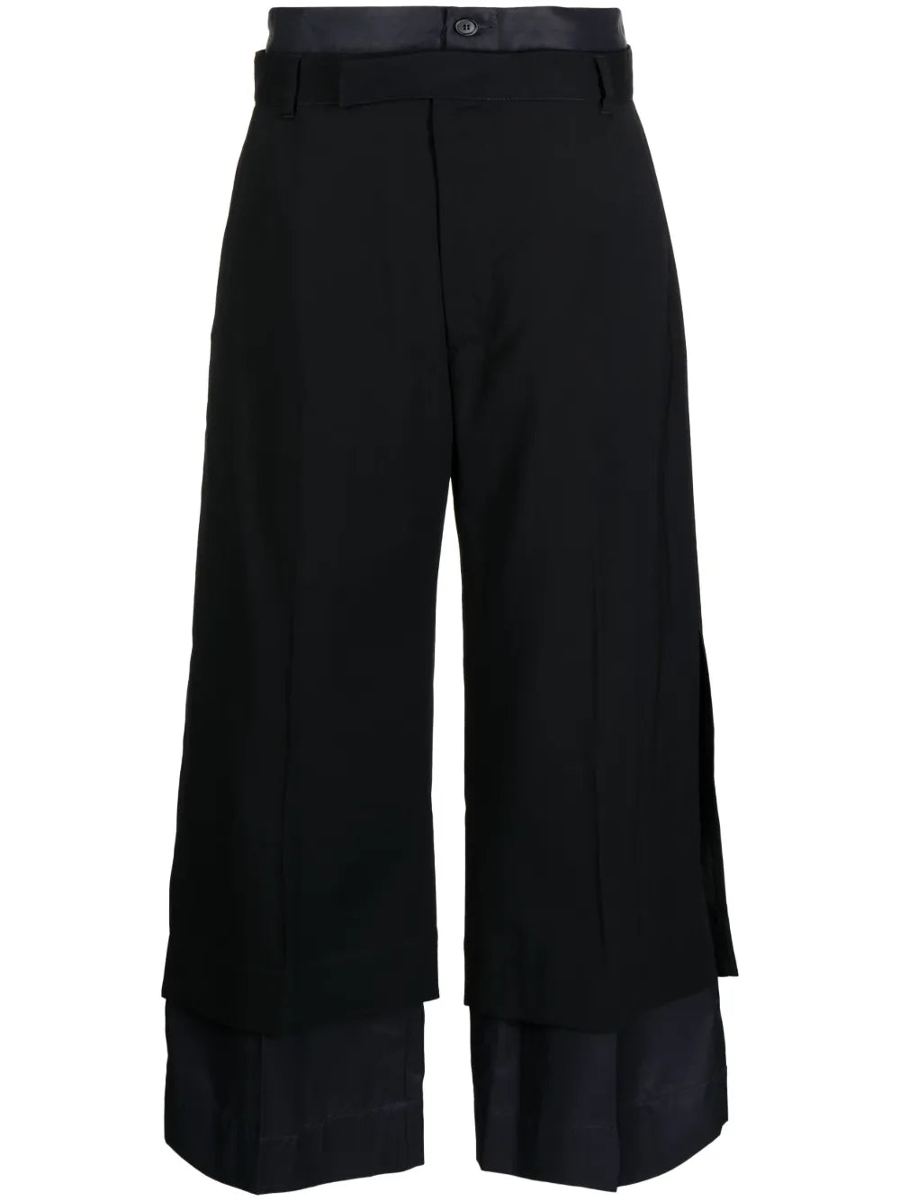 Layered Wide-Leg Trousers