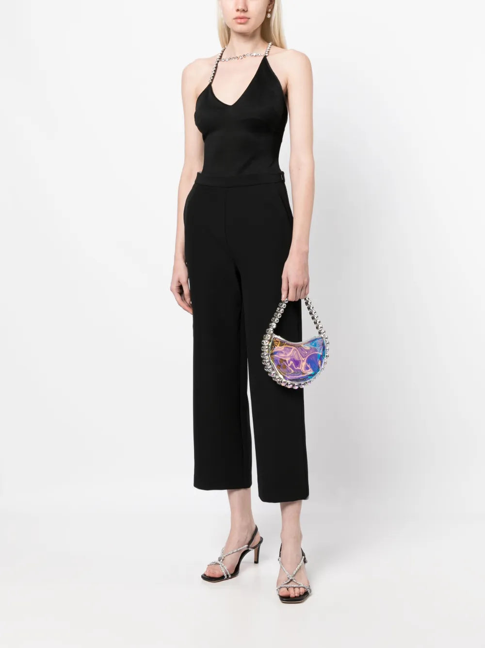 High-Waisted Cropped Trousers