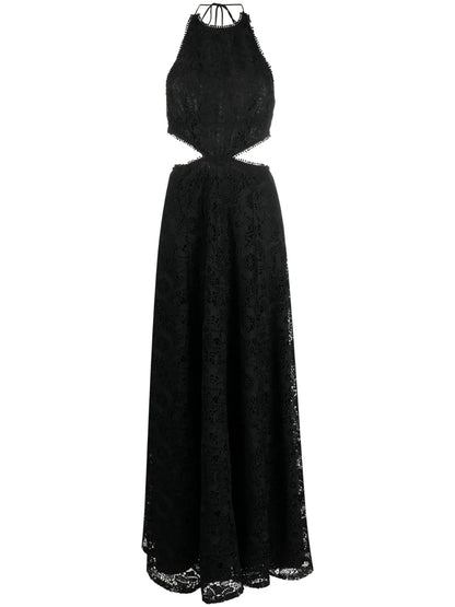 Doro Lace Halterneck Maxi Dress