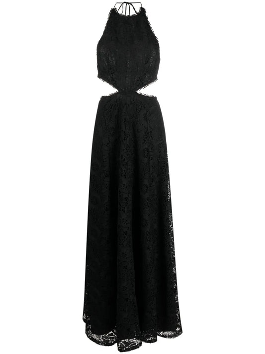 Doro Lace Halterneck Maxi Dress