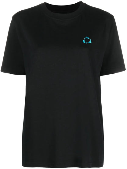 Slogan-Print Crew-Neck T-Shirt