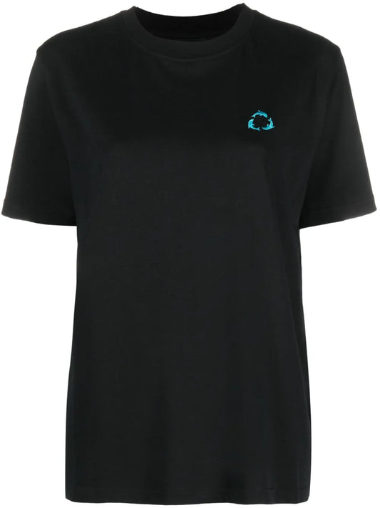 Slogan-Print Crew-Neck T-Shirt