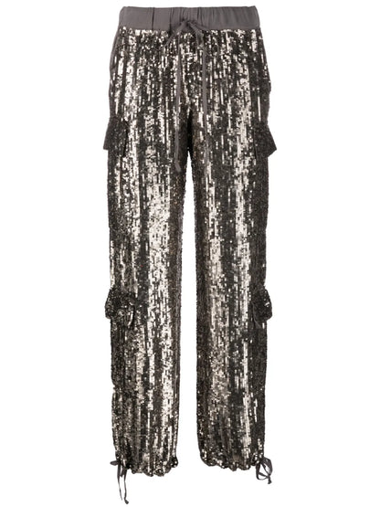 Gamma Sequin-Embellished Trousers