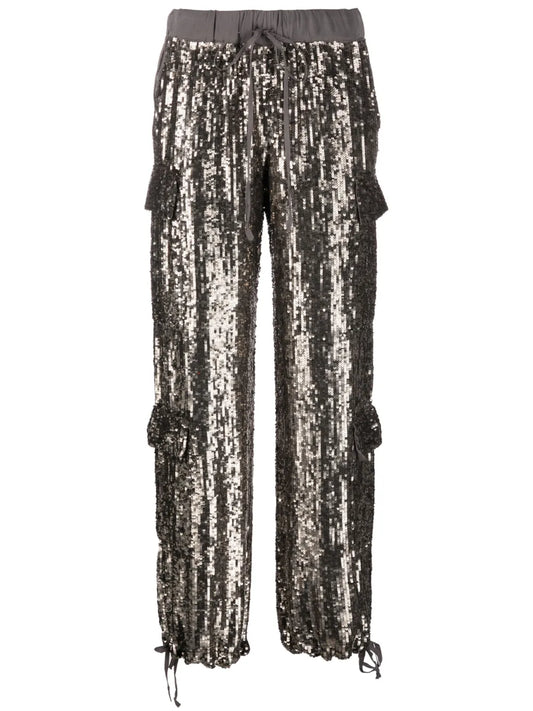 Gamma Sequin-Embellished Trousers