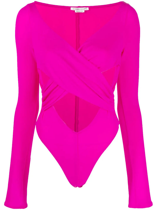 Draped Cut-Out Bodysuit