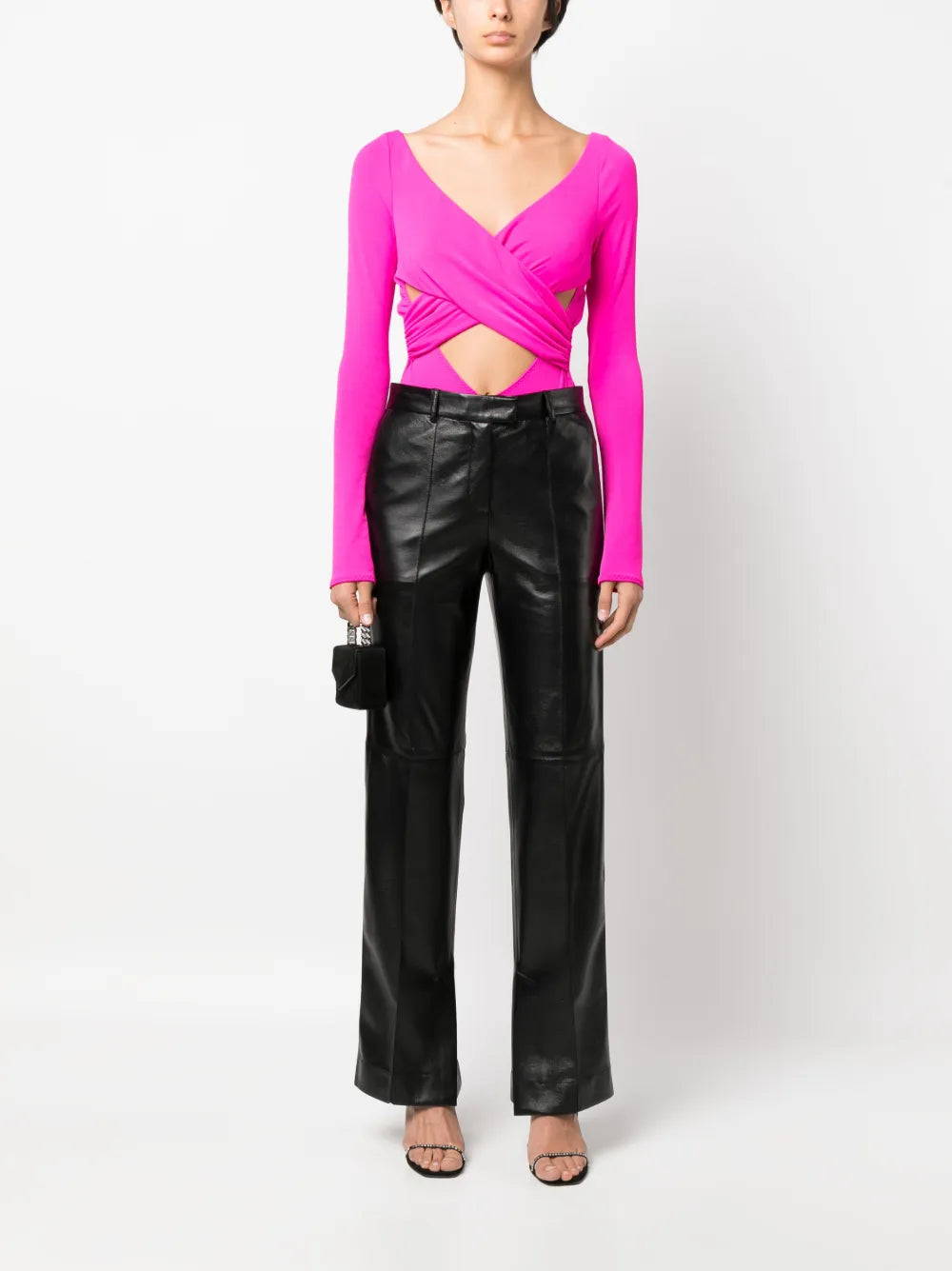 Draped Cut-Out Bodysuit