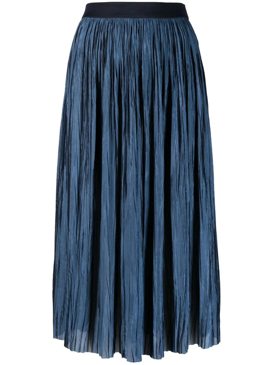 Below-Knee Pleated Skirt