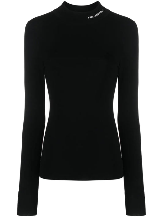 Logo-Embroidered Roll-Neck Jumper