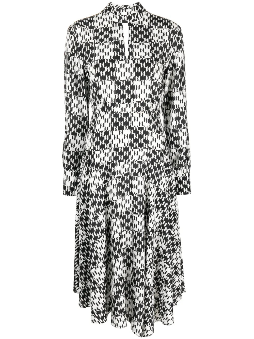Monogram-Jacquard Silk Dress