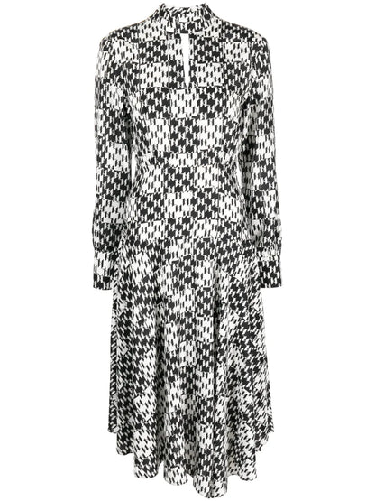 Monogram-Jacquard Silk Dress