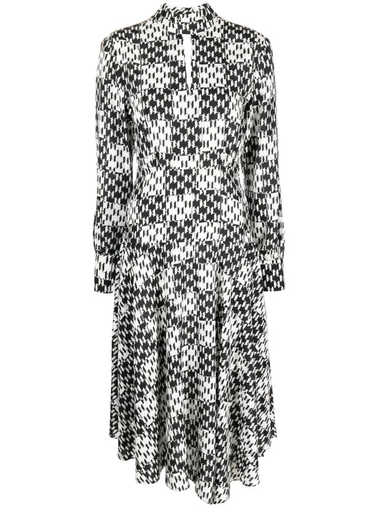 Monogram-Jacquard Silk Dress