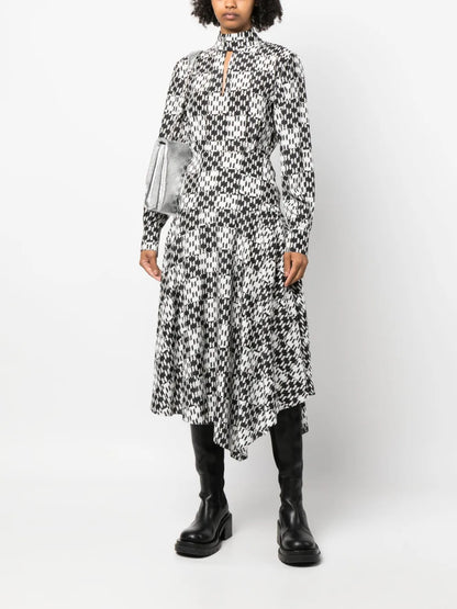 Monogram-Jacquard Silk Dress