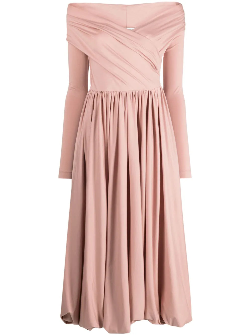 Off-The-Shoulder Cotton Midi Dress
