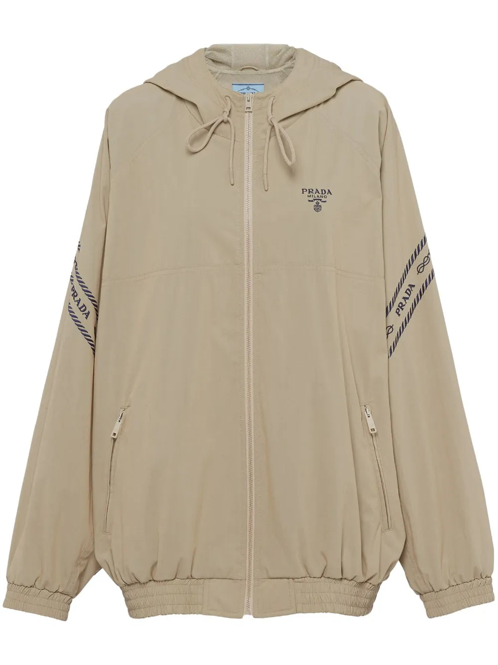 Logo-Embroidered Hooded Jacket