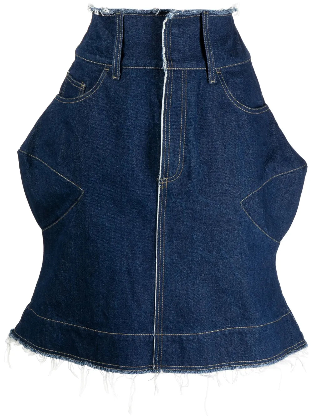 Logo-Patch Denim Skirt