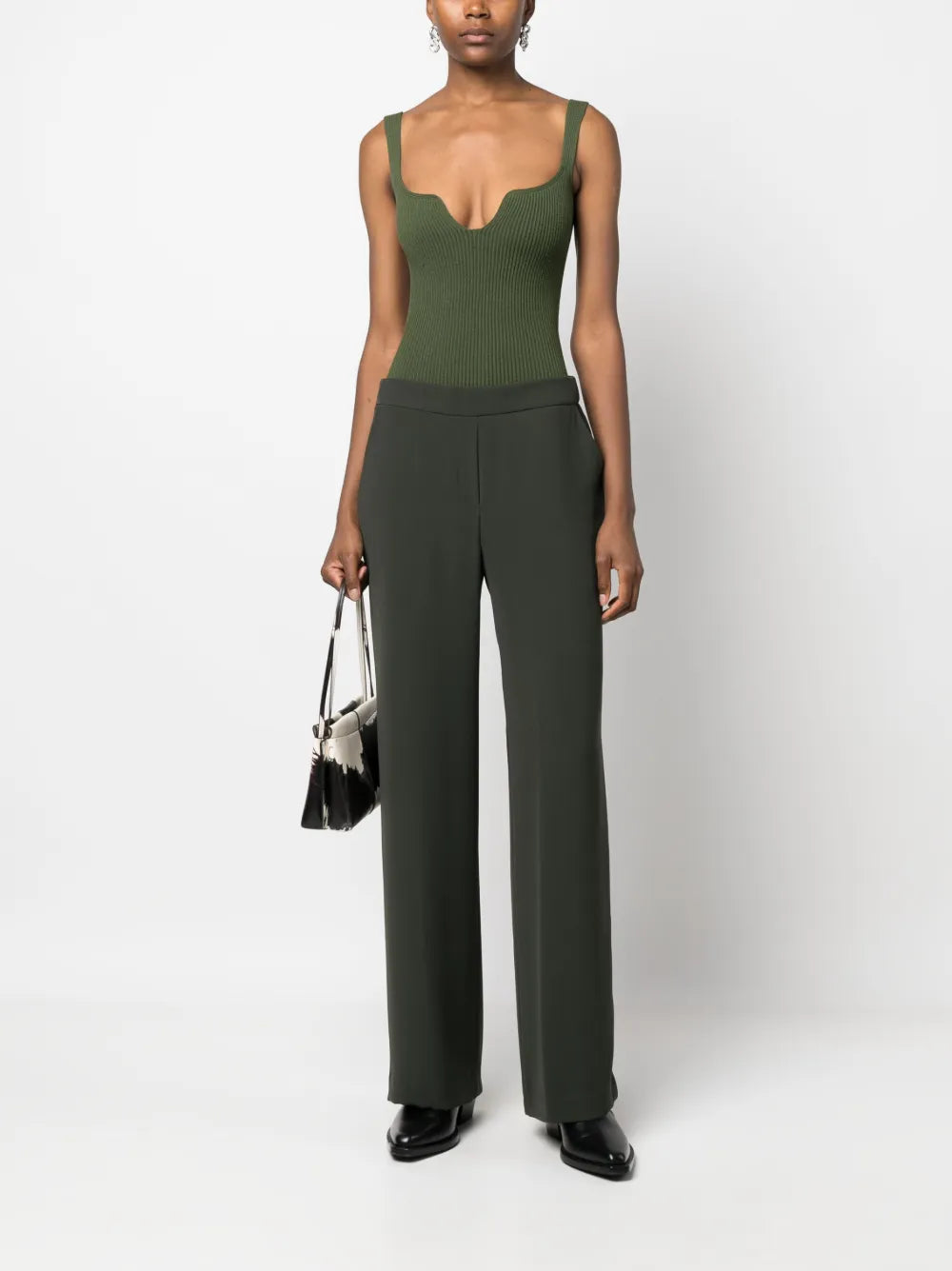 Low-Rise Straight-Leg Trousers