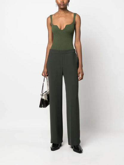 Low-Rise Straight-Leg Trousers