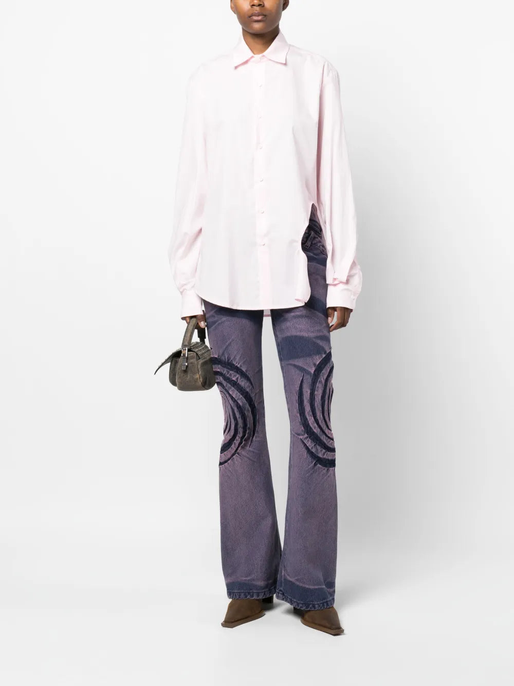 Cut-Out Long-Sleeve Shirt
