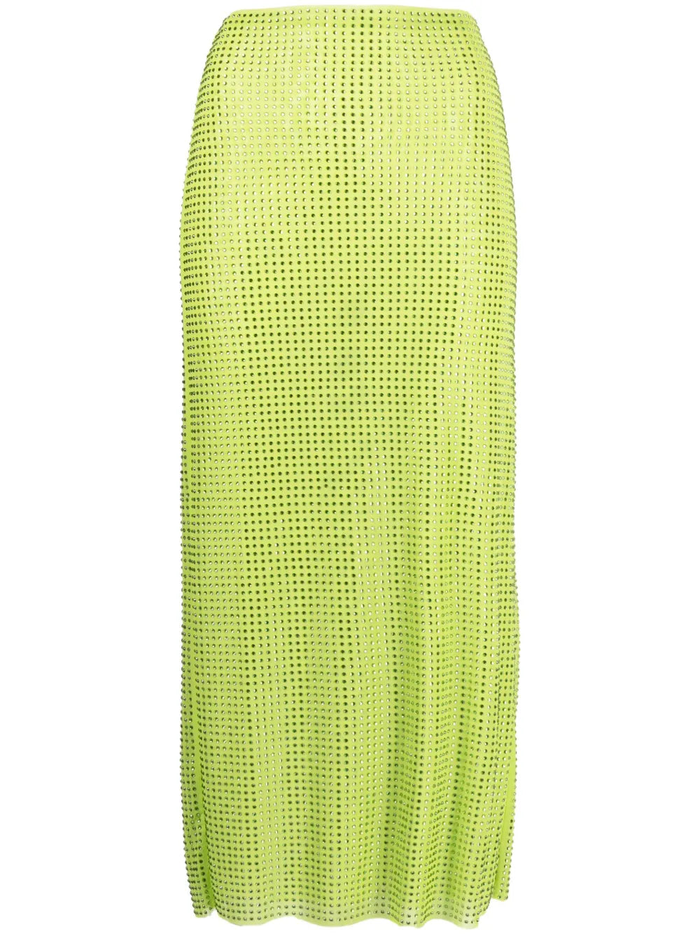 Crystal-Embellished Mesh Midi Shirt