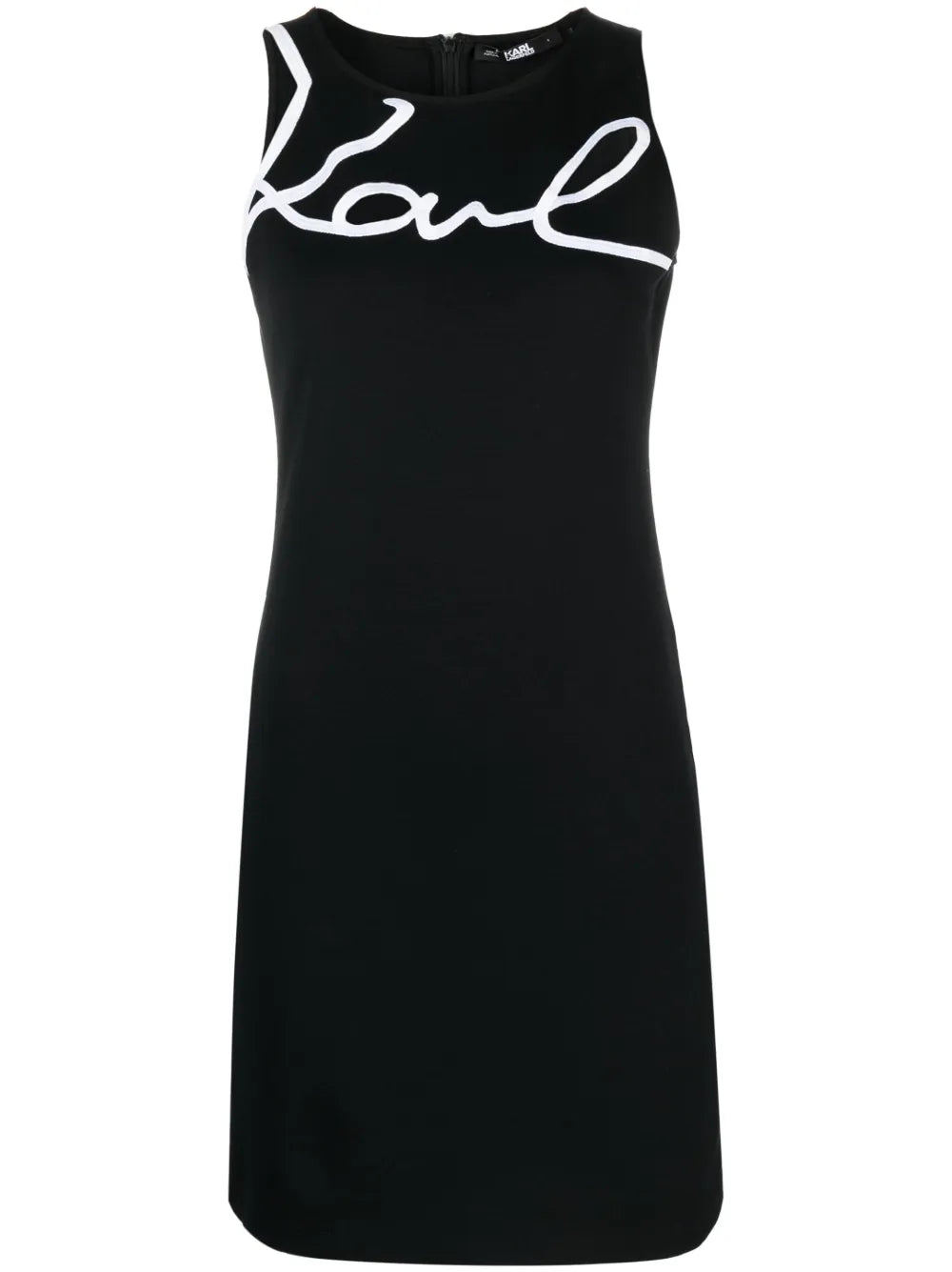 Logo-Print Sleeveless Cotton Dress