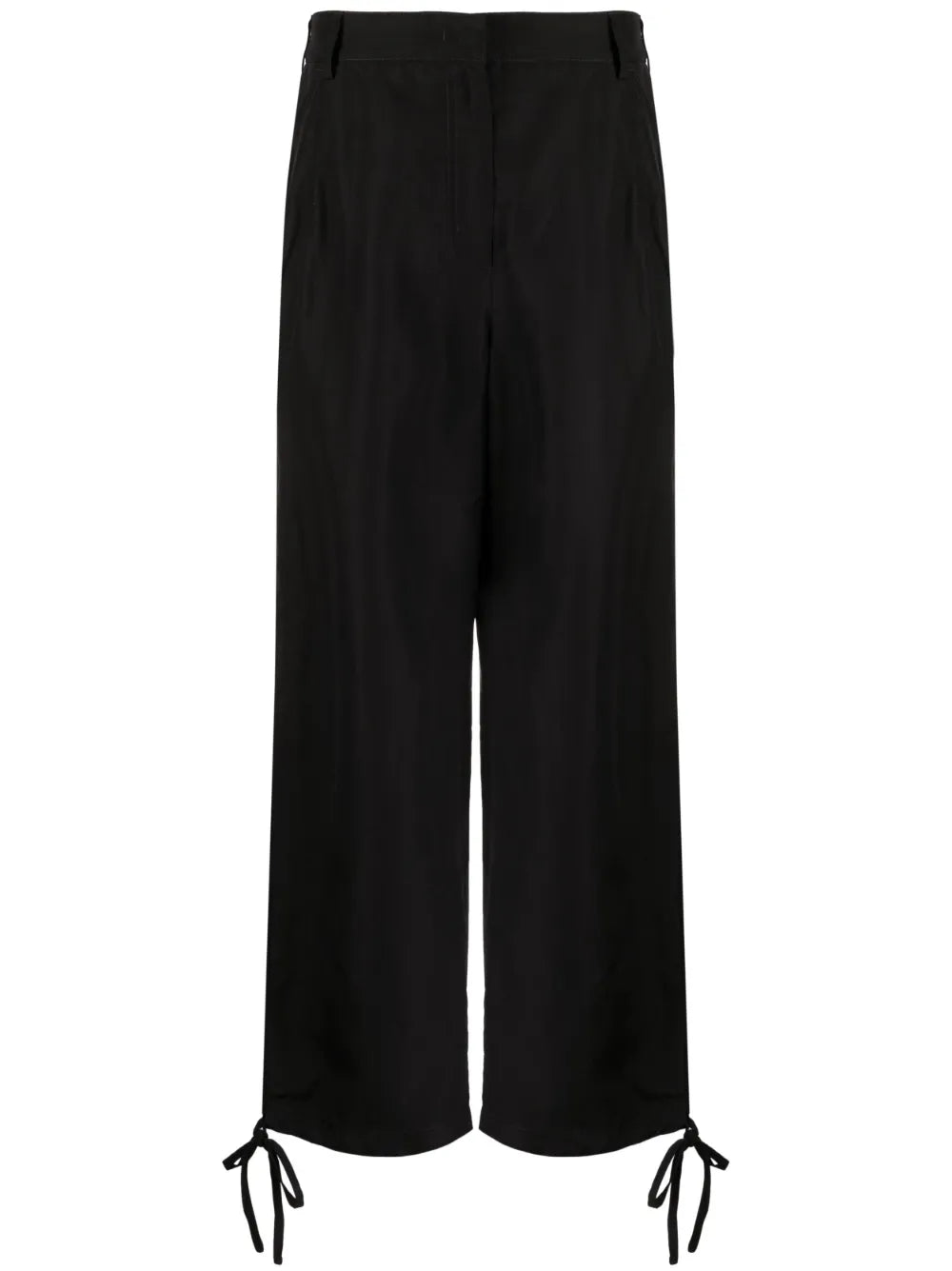 Tie-Cuff Cropped Trousers