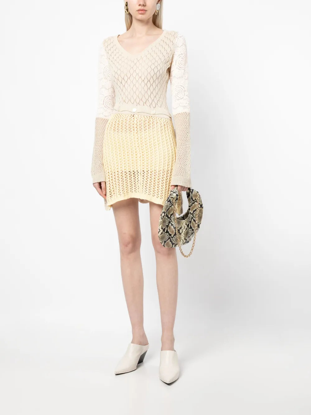 Patchwork Crochet Minidress
