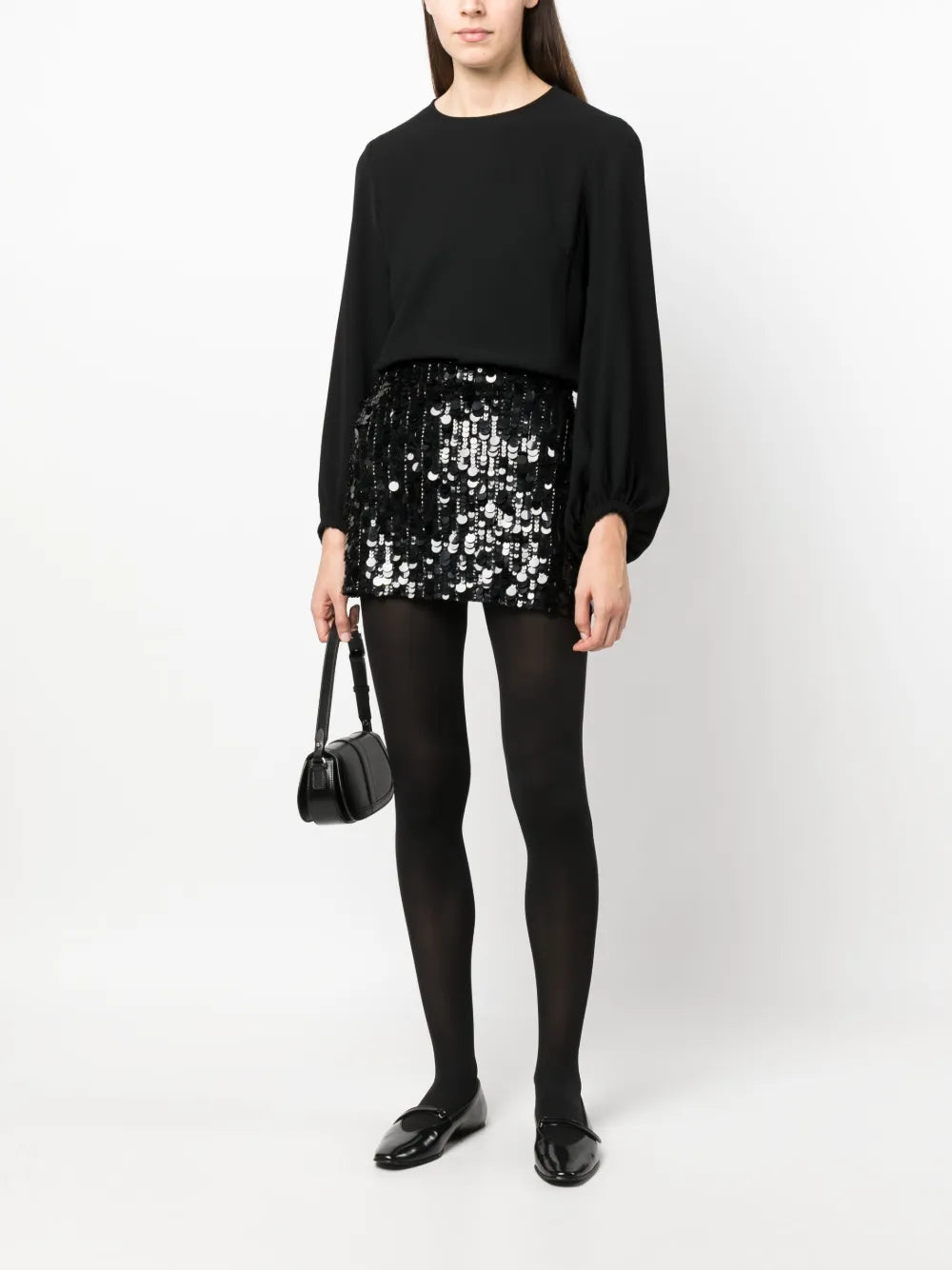 Long-Sleeve Round-Neck Top