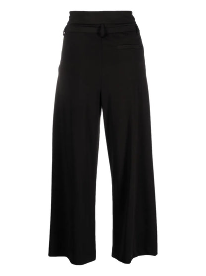 Wide-Leg Cotton Track Pants