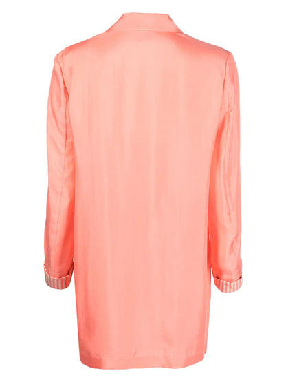 Single-Breasted Silk Blazer
