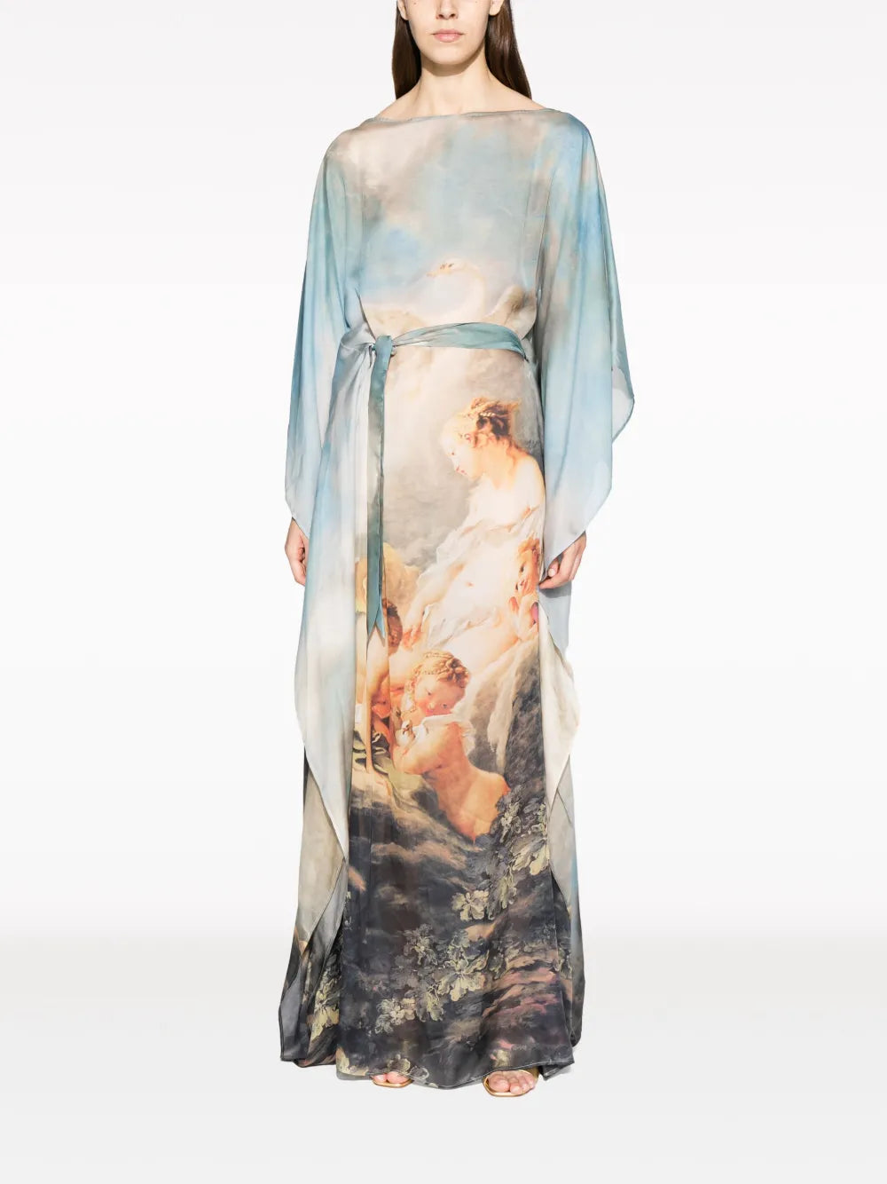 Graphic-Print Long Dress