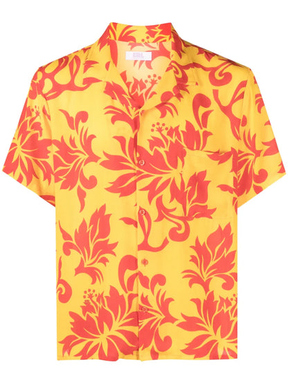 Tropical Flowers Short-Sleeve Shirt